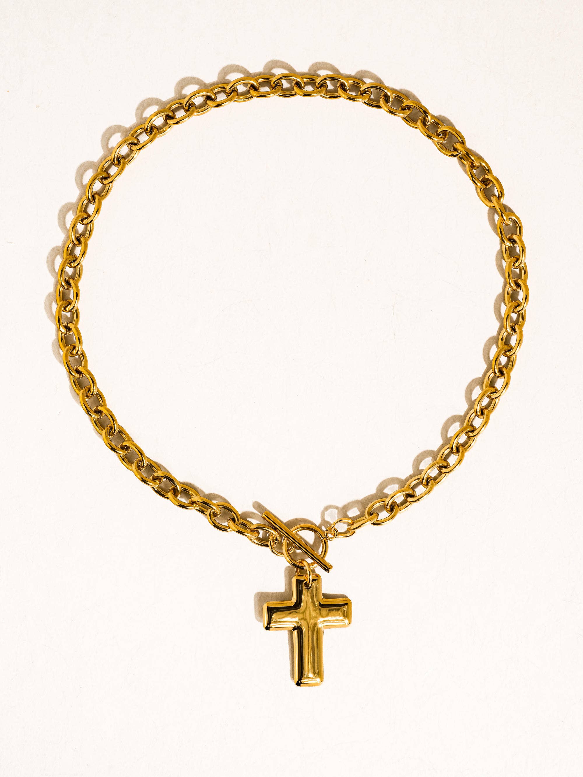 Trinite 18K Gold Cross Pendant Necklace