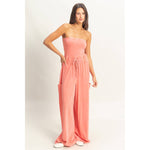 Tube Top Jumpsuit:BLACK