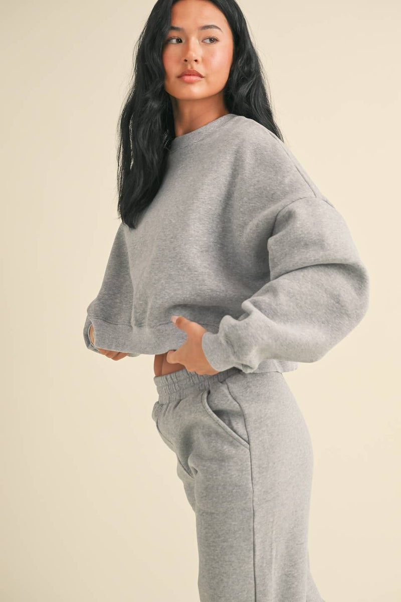 Fleece Oversized Crewneck GR