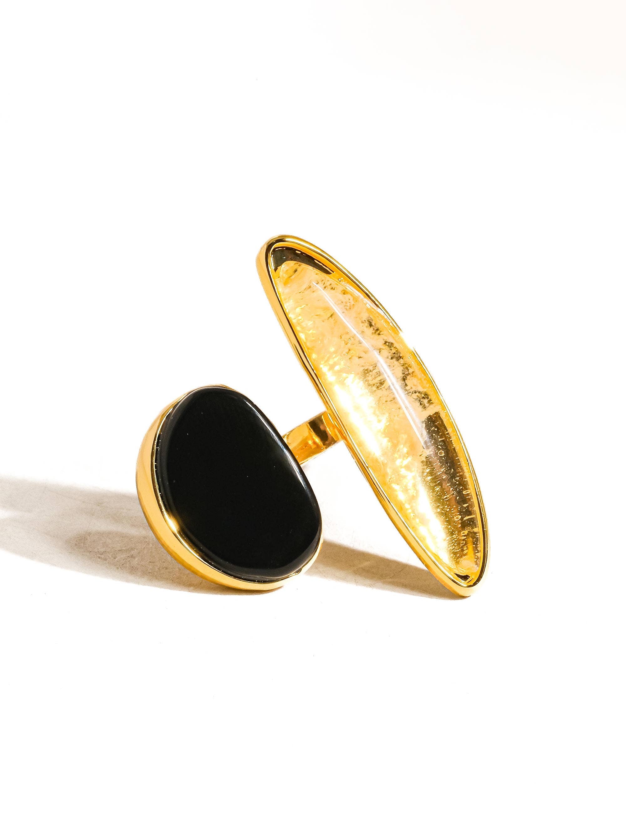 Vintage Black Agate Ring