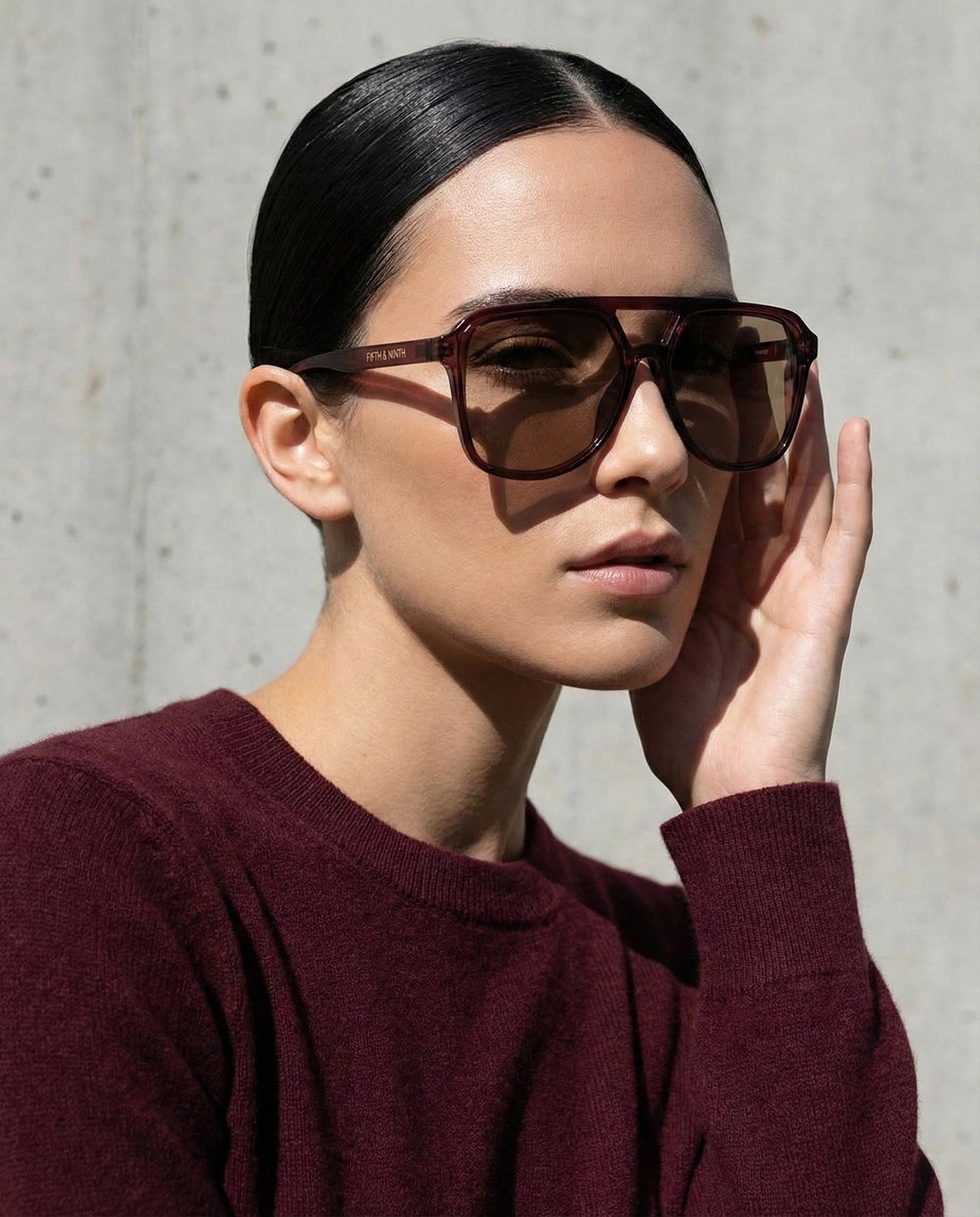Lagos Sunglasses: Maroon