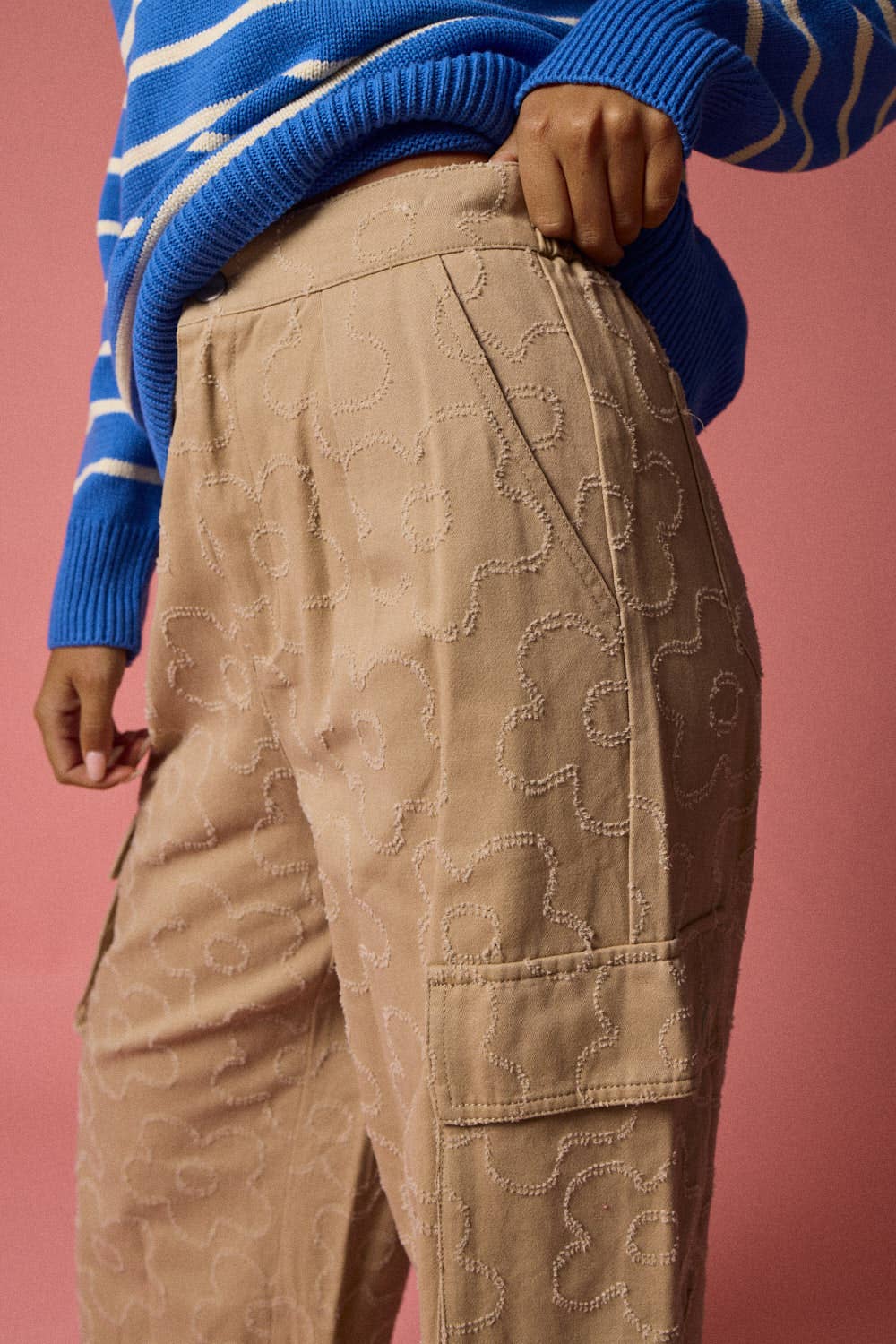 Adeline Cargo Pants: Khaki