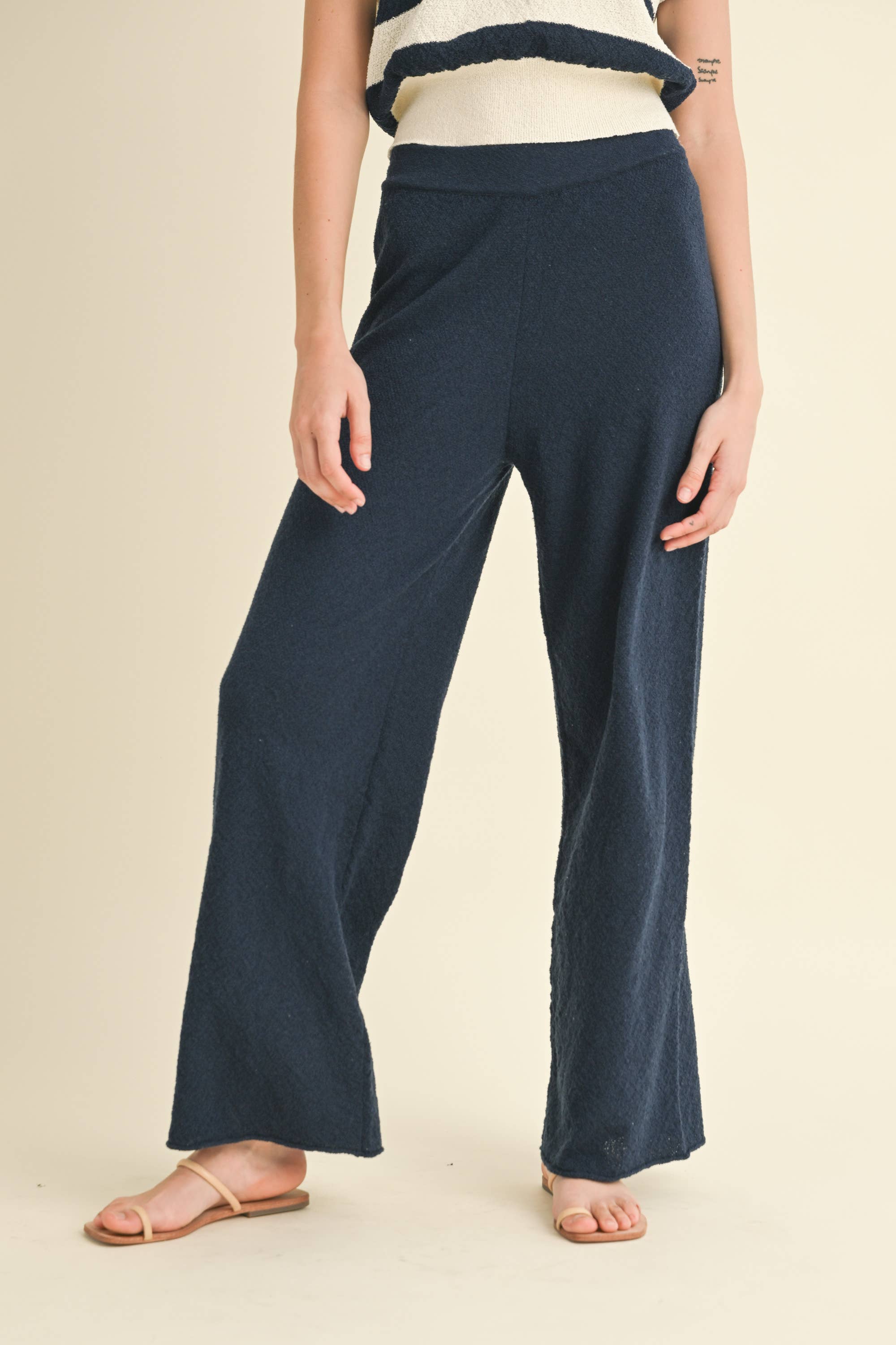 Knitted Pants: Navy