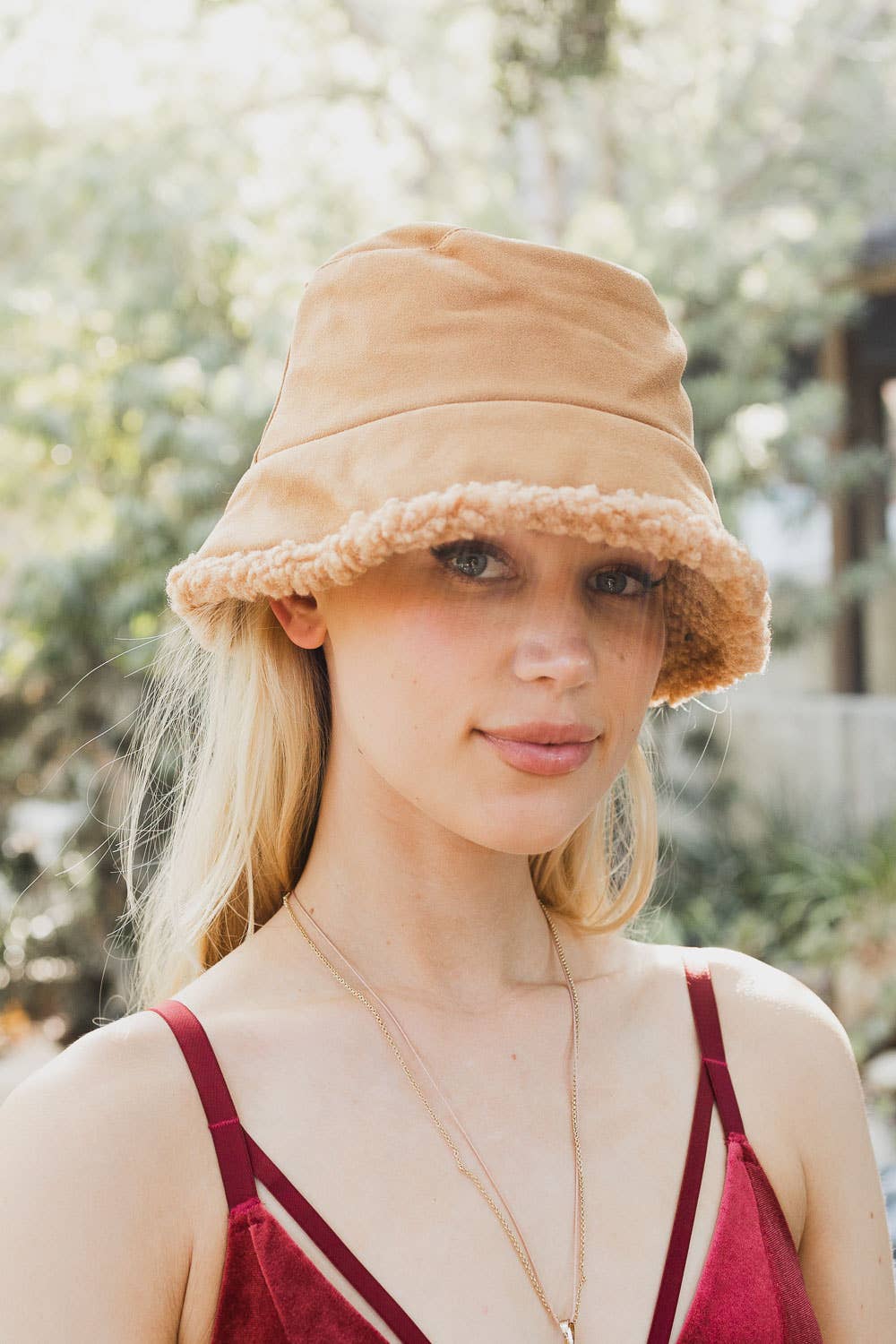 Teddy Bucket Hat!: Tan