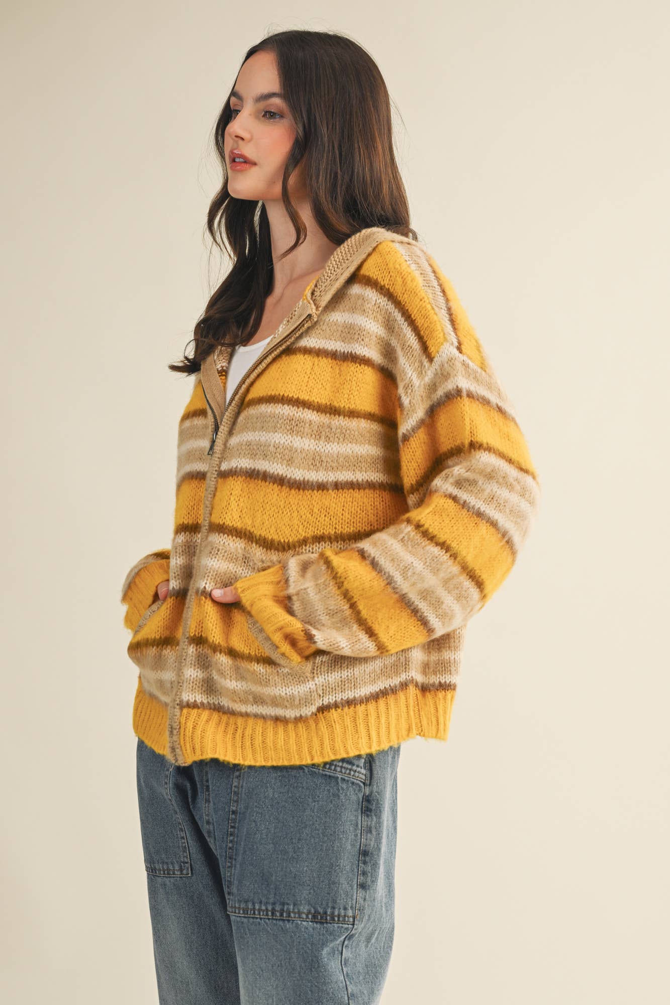 Marigold Zip Up Sweater