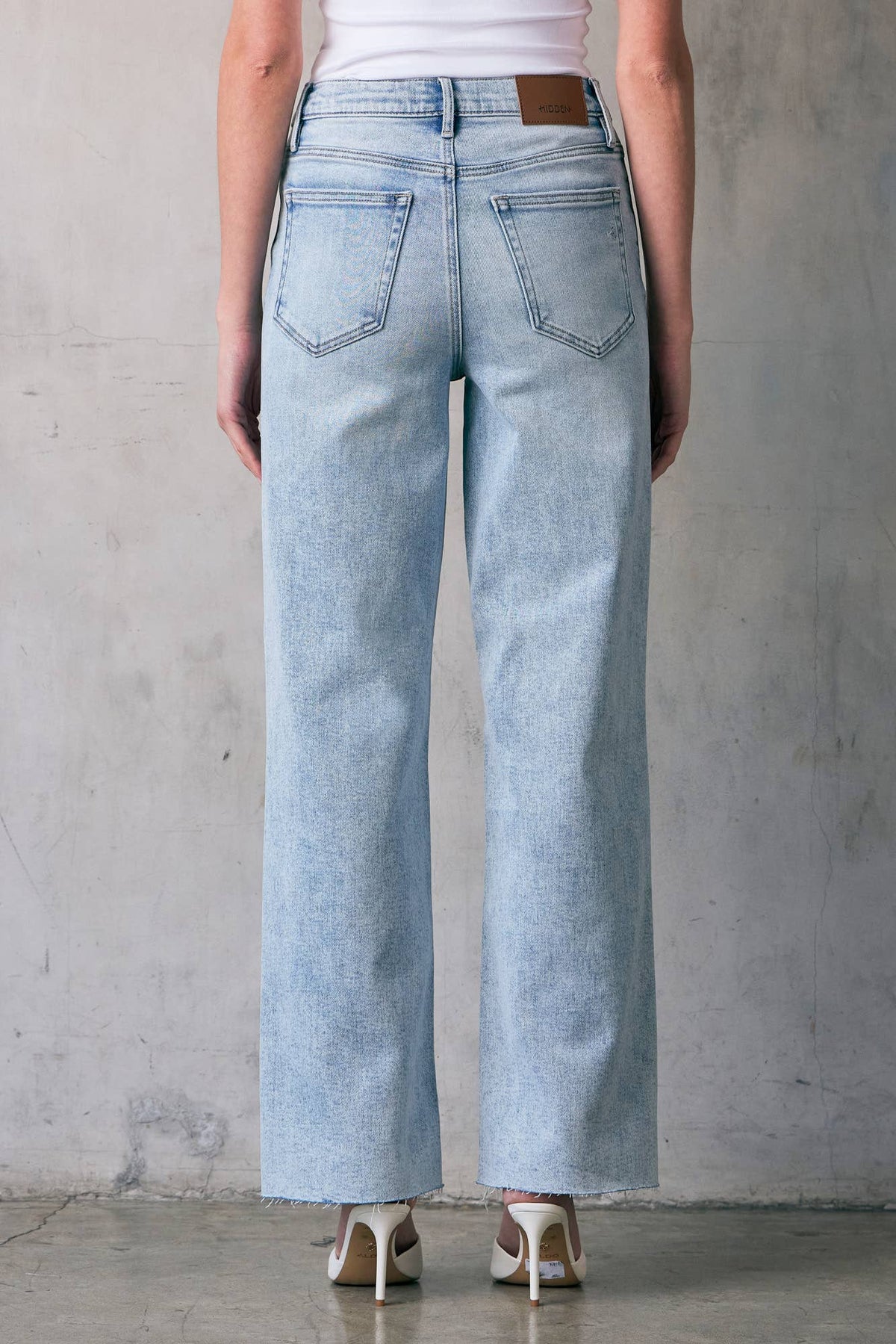 Distressed  Dad Jeans: