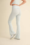 Foldover Flare Pants:Choc.
