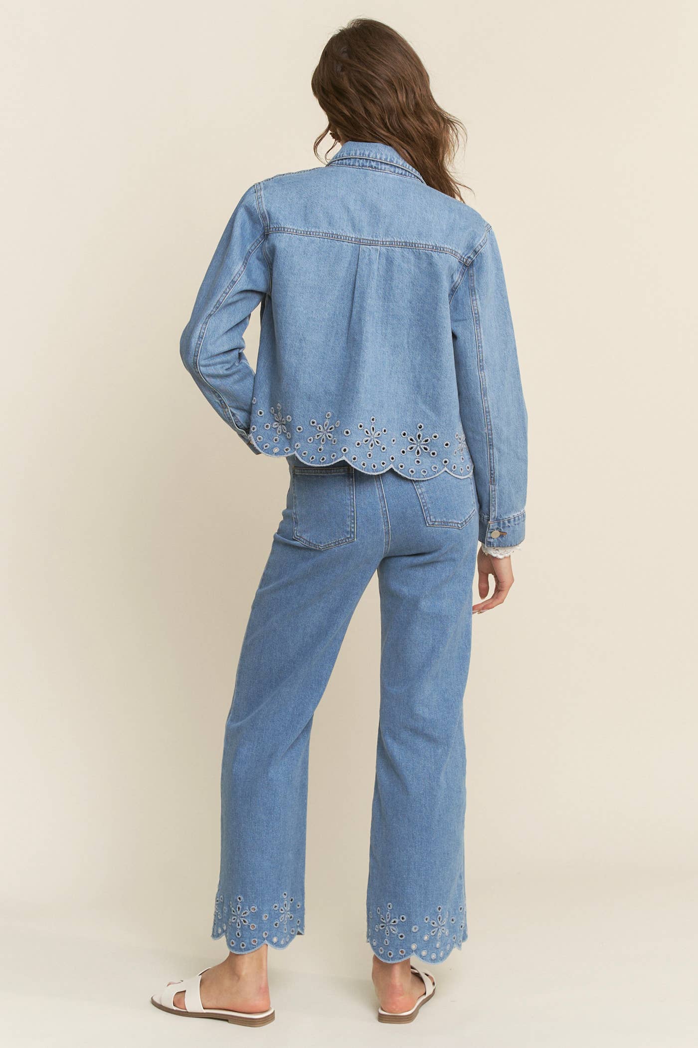 Detail Flare Jeans: Denim