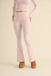 Foldover Flare Pants:Choc.
