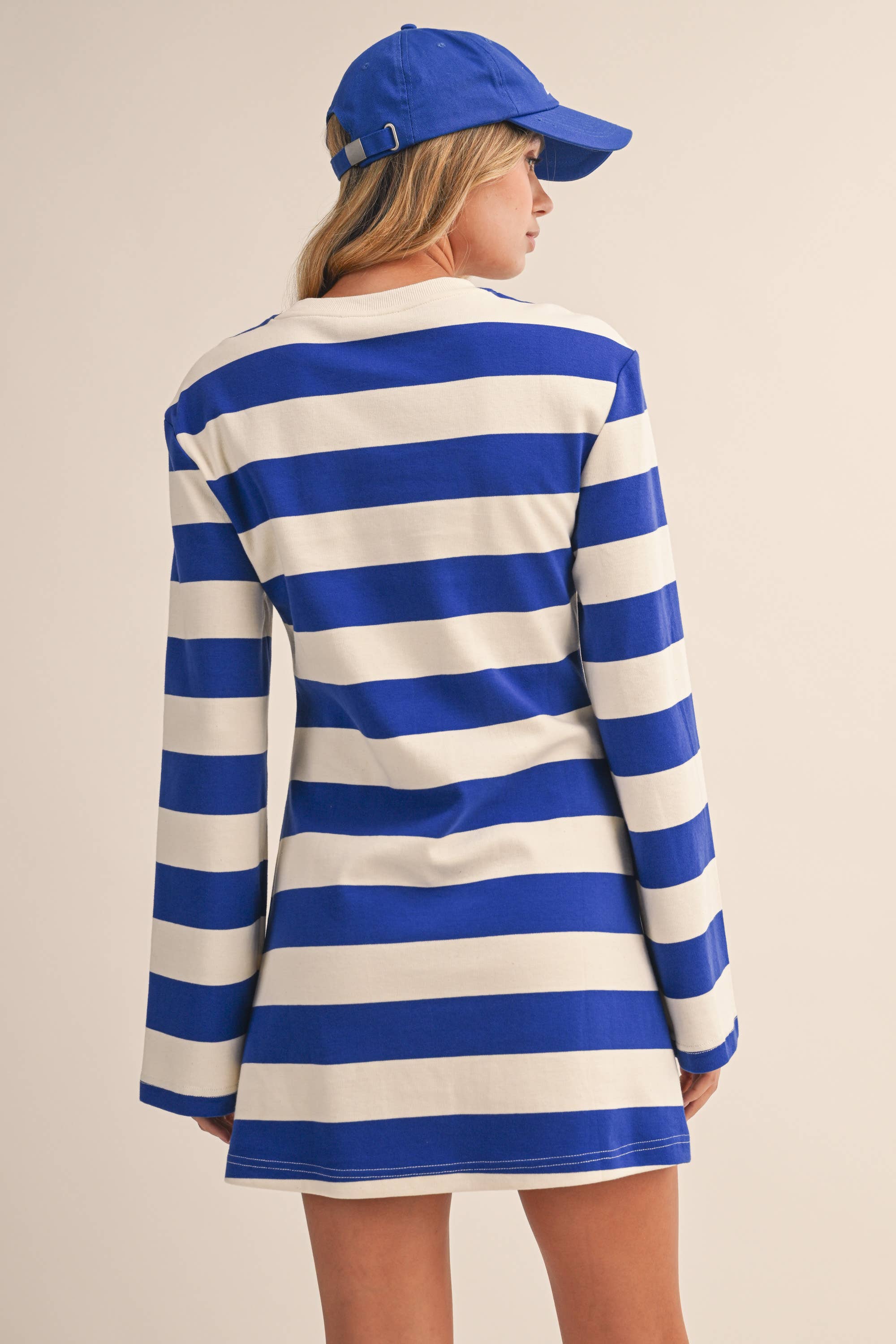 Bell Sleeve Mini Dress :Royal