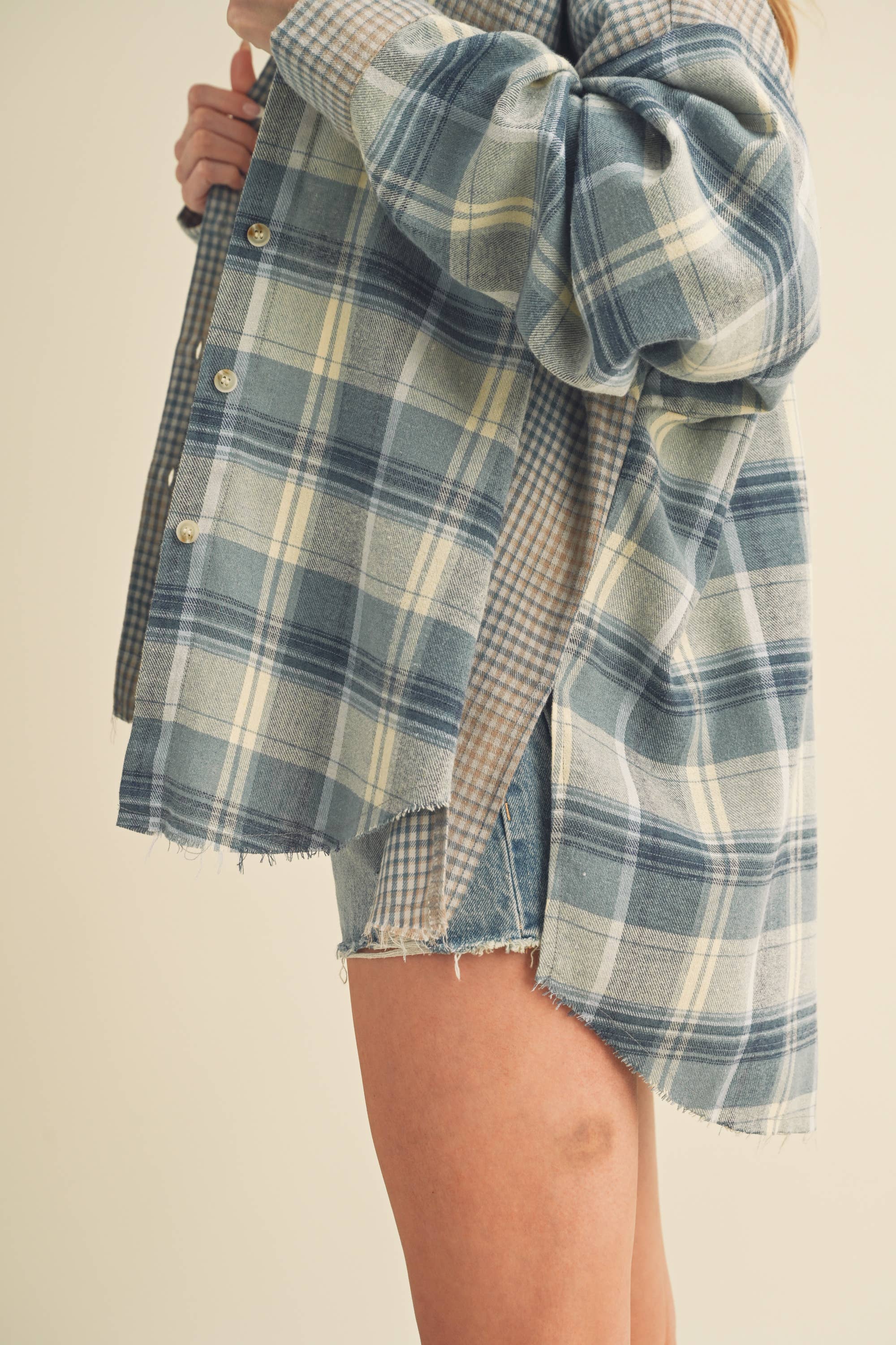 Kambrie Flannel Shirt: Blue Multi