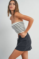 Striped Tube Top-PINK