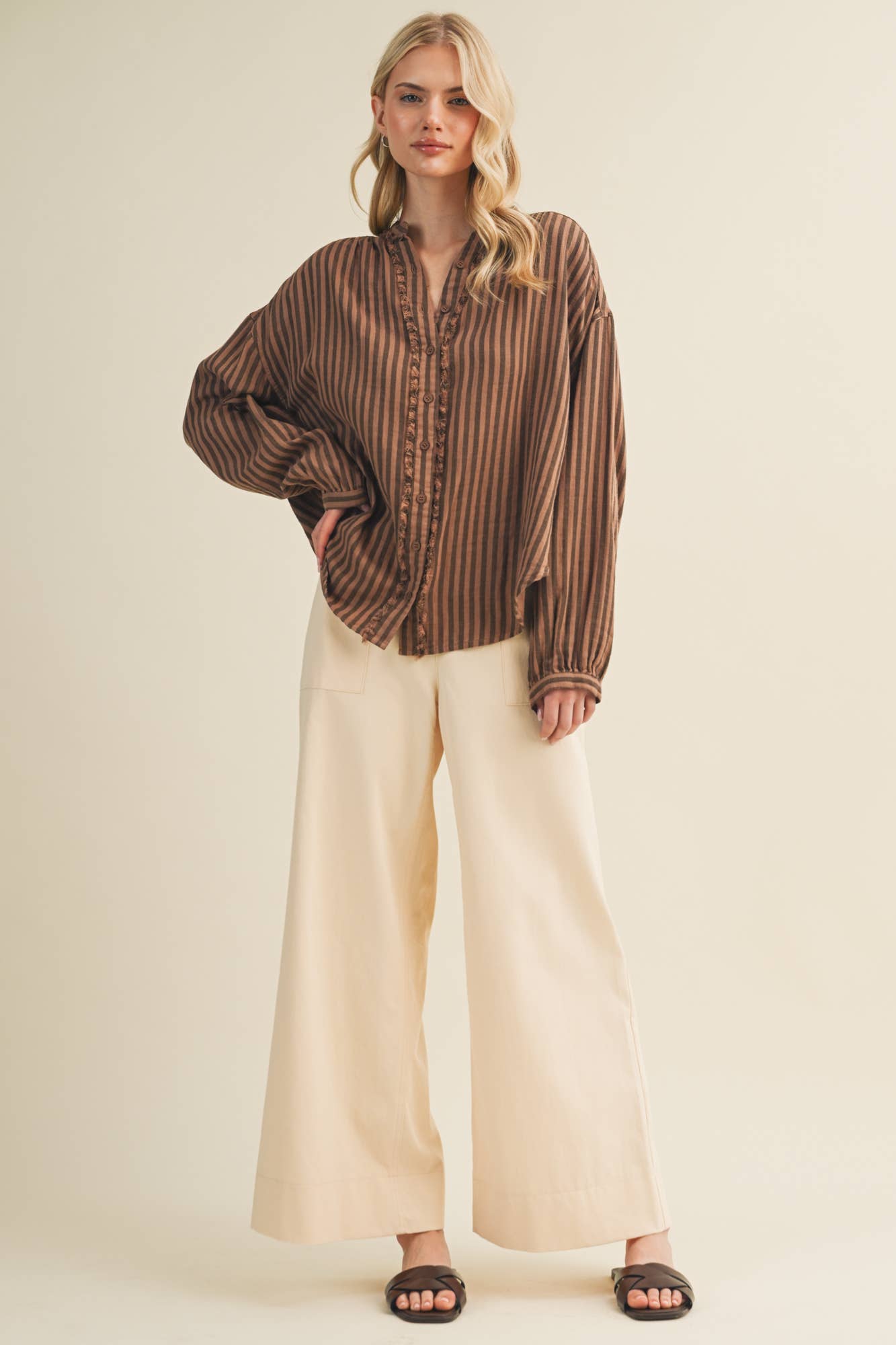 Architectural Seamed Pants: Vanilla