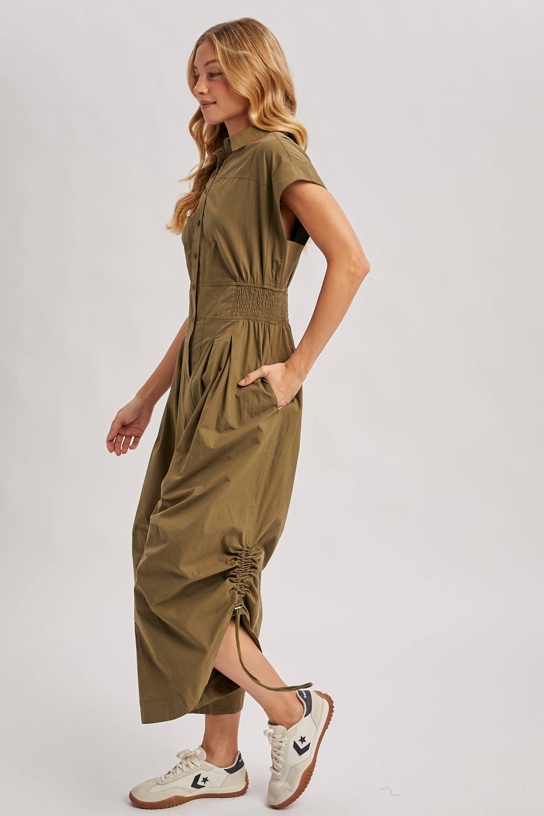 Olive Utility Jumpsuit