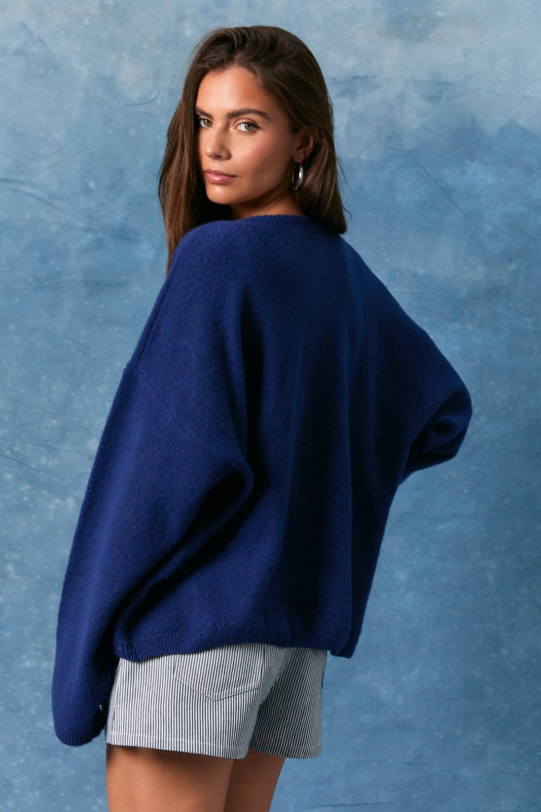 USA Flag Enbo Cardigan: Navy