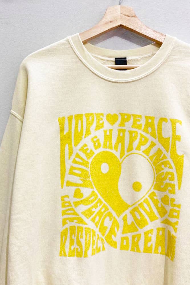 Peace & Love Graphic Sweatshirt